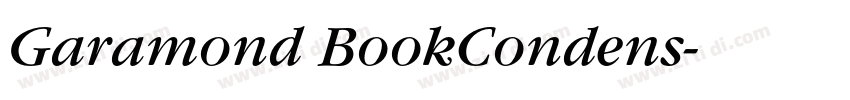 Garamond BookCondens字体转换